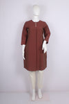 Maroon Hand Embroidered Long Kurti