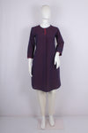 Purple Hand Embroidered Long Kurti