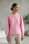 Women's Pink Textured Short Top
