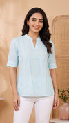 Light Cyan Short Top
