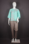 Women's Sea Green Hand Embroidered Cotton Shirt