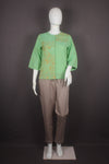 Women's Green Hand Embroidered Cotton Shirt