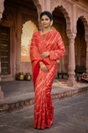 Red Sona Rupa Aadiya Cut Work Banarasi Saree