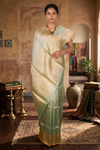 Fade Green Brocade Net Tissue Banarasi Saree