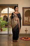 Black Koniya Bel Buti Banarasi Saree