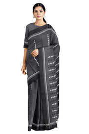 Sleti Garay Dobby Saree with Butis and Trout Gray Border