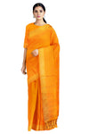 Orange Dobby Saree with Golden Zari Border