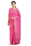 Magenta Dobby Saree with Goldan Zari Border and Butis