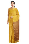 Yellow and Golden Zari Jacquard Saree