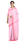 Pink Saree and Prench Pink, Magenta Border