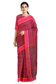 Multi Saree with Magenta Border