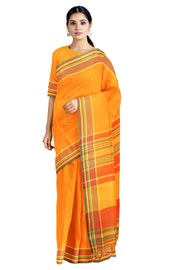 Orange Saree with Multi Border