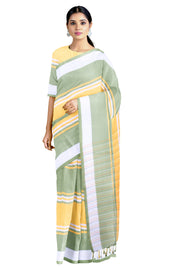 Multi saree with Sea Green Border