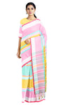 Multi Saree with Red Border