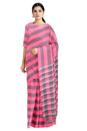 Multi Saree with Pink Border