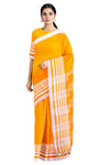 Honey Yellow Saree with Daisy White Border