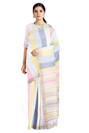 Multi Saree with Brown Border