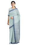 Sea Green Saree with Blue Border