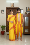 Yellow Couple Set with Red Linings and Border