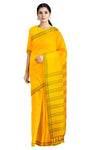 Yellow Saree with Green and Red Border