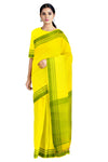 Yellow Saree with Green Border