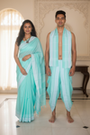 Green Couple Set with White Linings and Border