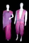 Pink Couple Set with Blue Checks and Border