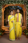 Yellow Couple Set with Golden and Green Linings and Border