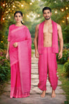 Magenta Couple Set with White Lining and Border