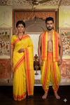 Yellow Couple Set with Red Border and Linings