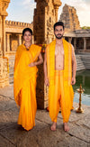 Yellow Couple Set with Golden and Orange Border and Linings