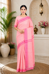 Pink Saree with Rani Border
