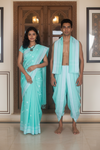 Green Couple Set with White Border and Butis