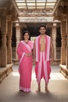 Magenta Couple Set with White Border and Butis