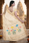 Off White Paithani Cotton Saree