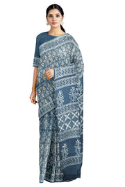 Handwoven Naturally Dyed Indigo Saree