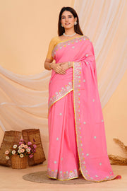 Hand Embroidered Zardozi Saree