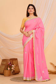 Hand Embroidered Zardozi Saree