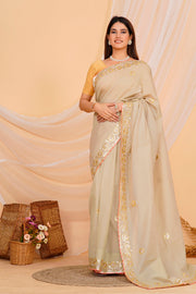 Hand Embroidered Zardozi Saree