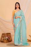 Hand Embroidered Zardozi Saree