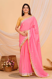 Hand Embroidered Zardozi Saree