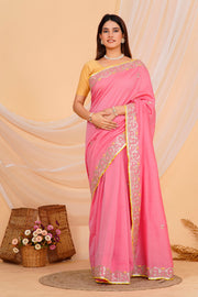 Hand Embroidered Zardozi Saree