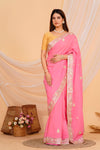 Hand Embroidered Zardozi Saree
