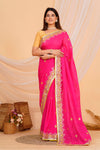 Hand Embroidered Zardozi Saree