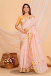 Hand Embroidered Zardozi Saree