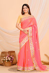 Hand Embroidered Zardozi Saree