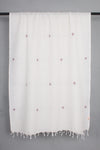 Handwoven Cotton Cream Stole with Butis