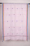 White Stole with Red Linings, Blue Butis and Multi Colour Border