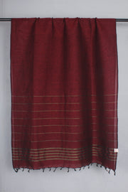 Handwoven Linen Zari Dupatta