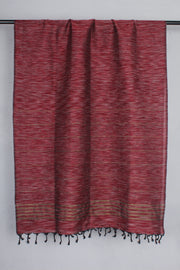 Handwoven Linen Zari Dupatta